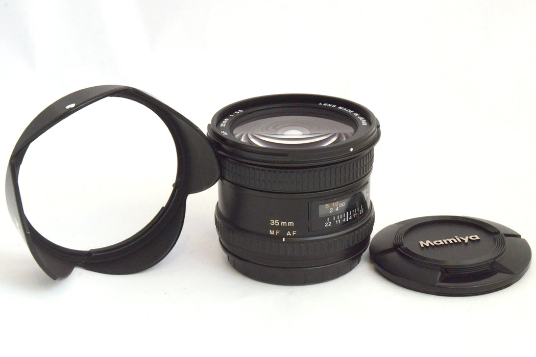 Mamiya 645AF 35mm F3.5 con Tappi e Paraluce Scatolato