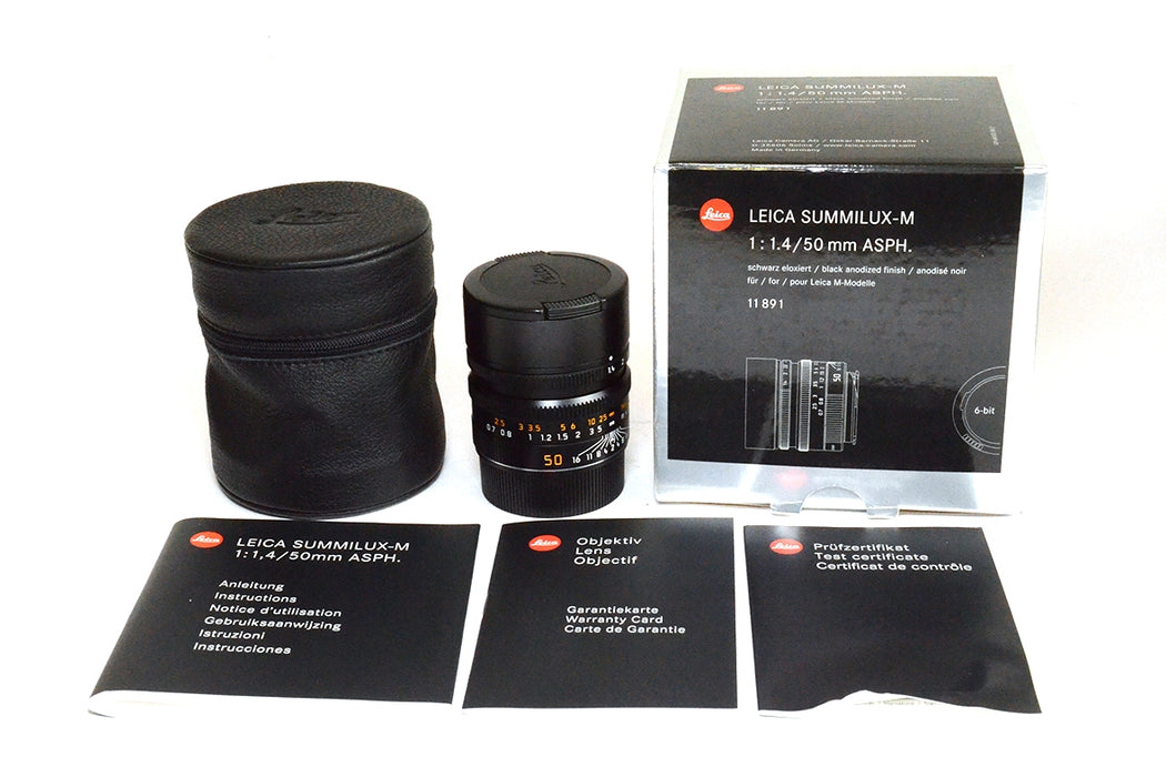 Obiettivo manuale Leica Summilux M 50mm F1.4 APSH 6bit 11891 completo