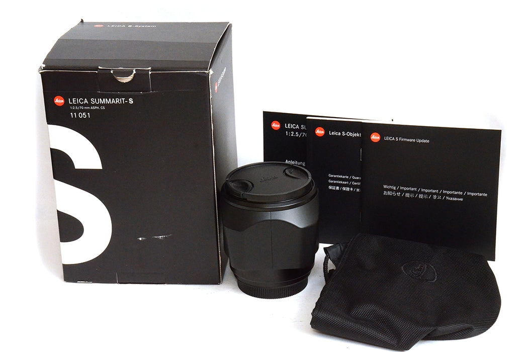 OBIETTIVO LEICA SUMMARIT-S 70MM F2.5 ASPH CS NERO 11051 BELLO COMPLETO
