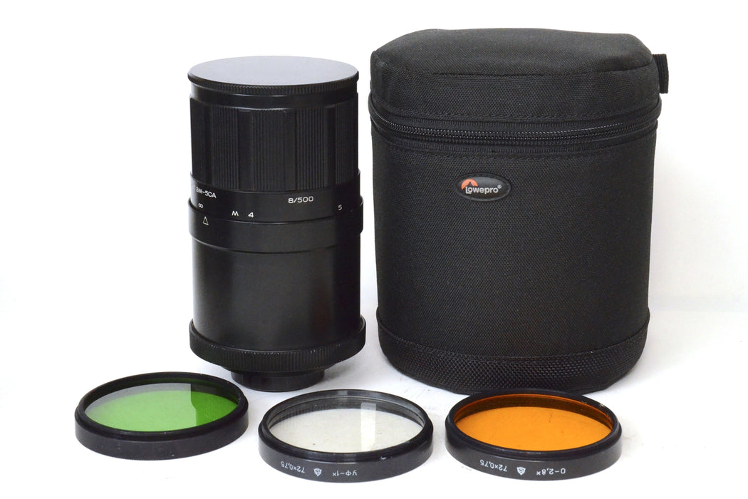Obiettivo catadiottrico Zenit MC 3M-5CA per M42 + filtri