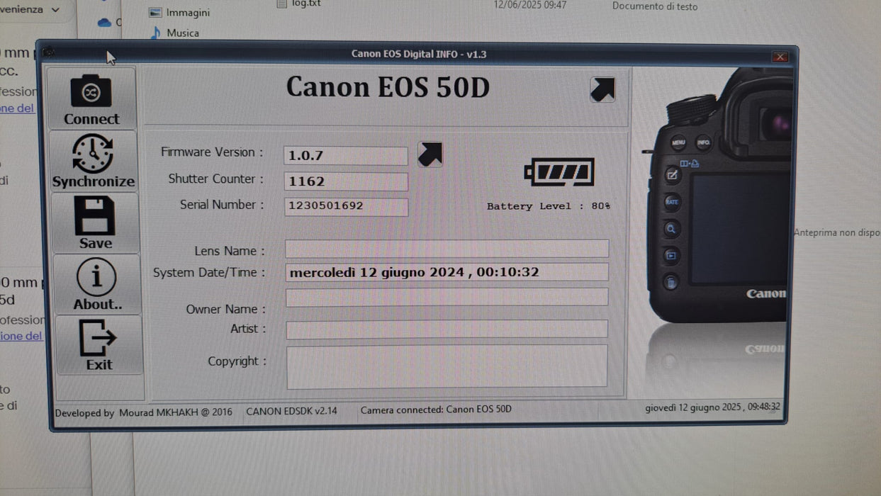 Canon EOS 50D Body SCATTI 1162