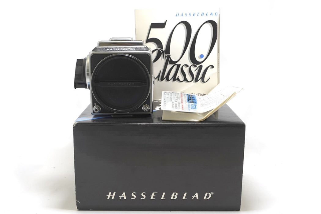 Hasselblad 500 Classic Corpo + Magazzino 220 12 pose con Scatola e documenti