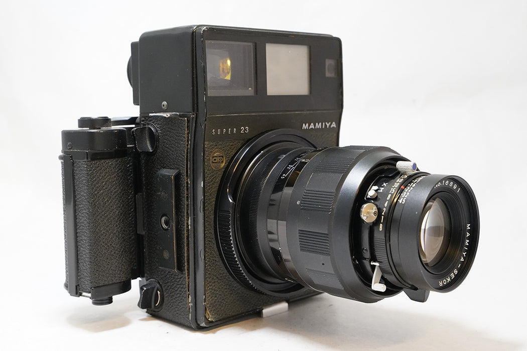 Kit fotocamera Mamiya Super 23 con Sekor 150mm e Sekor 100mm -leggi-