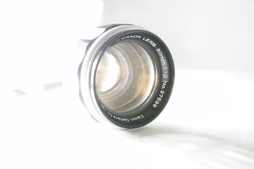 Obiettivo manuale Canon 50mm F1.2 Mmount -leggi-