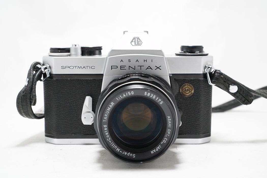 Fotocamera analogica Pentax Spotmatic II Silver con takumar 50mm f1.4