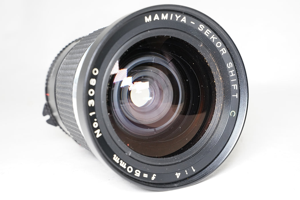 Obiettivo manuale Mamiya 50mm Sekor Shift C F4 -leggi-