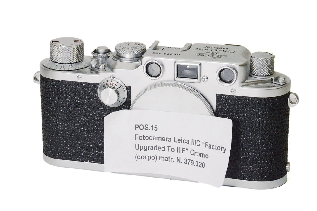 Fotocamera analogica Leica IIIC Factory Upgraded to IIIC matr.379320 + custodia - COME NUOVA