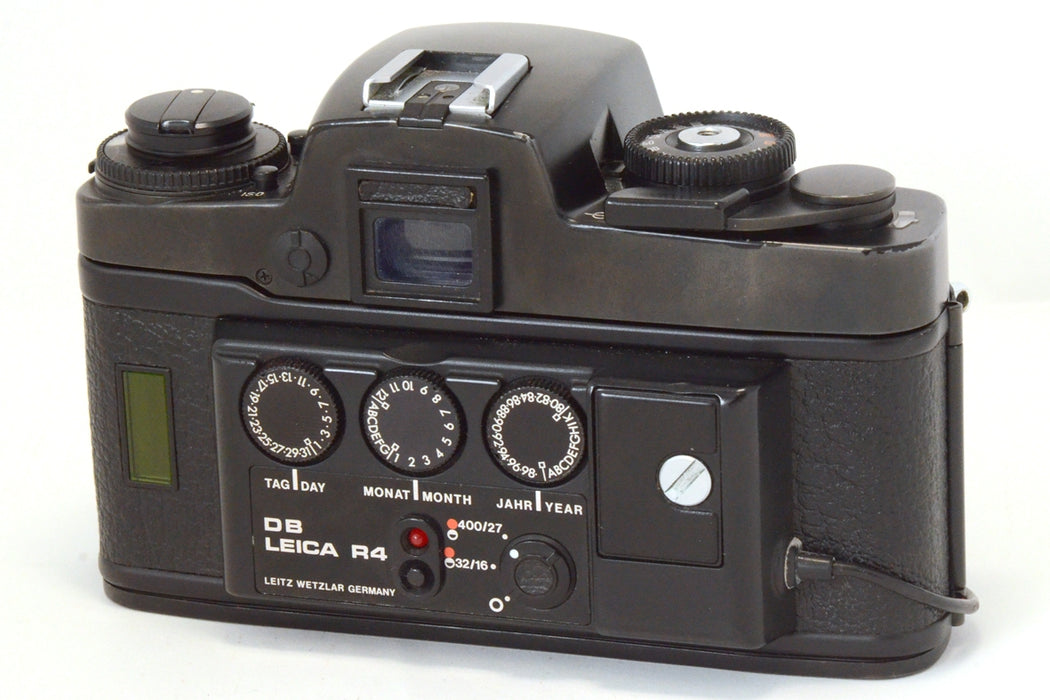 Leica R4 Solo Corpo Nera / Body Black con Data Back, Cofanetto e Scatola