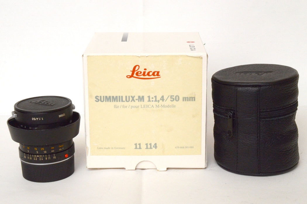 Leica 11114 Summilux-M 1:1.4 / 50 (50mm F 1,4) Scatolato con Custodia e Paraluce