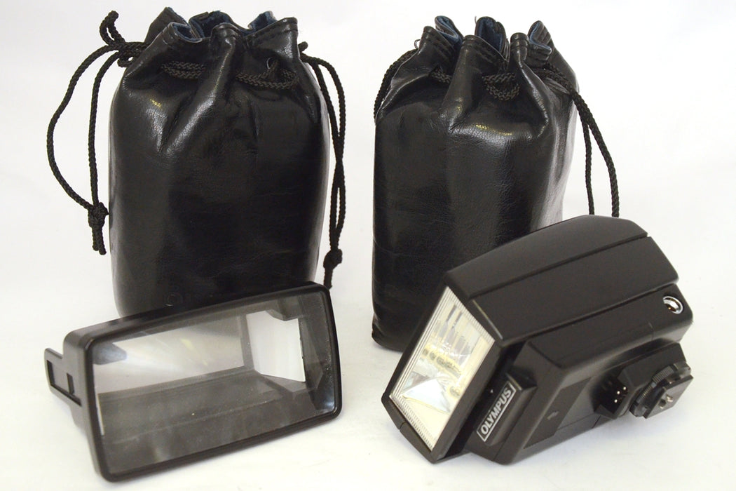 Olympus OM System T32 Flash con diffusore e Custodie. Funziona bene