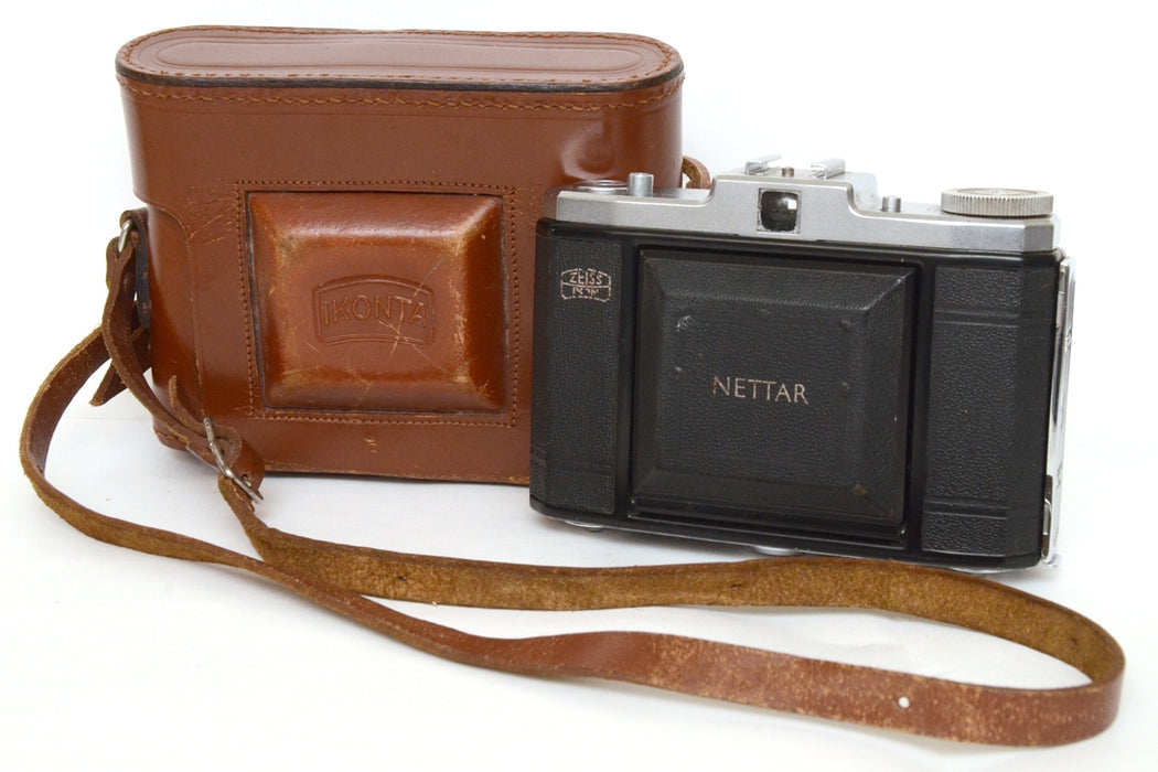 Zeiss Ikon Nettar 6x6 con Novar-Anastigmat 75mm F6.3 Funziona Bene Vintage