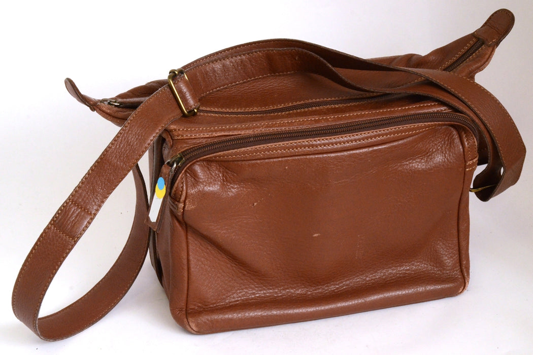 Walter Ferro Borsa Corredo per Leica in Pelle Brown/Marron. Con Scomparti