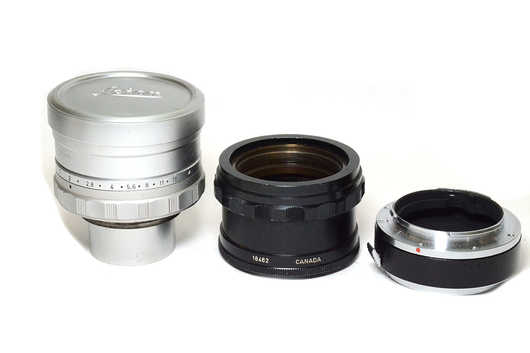 Obiettivo manuale Leica Summicron Canada 90mm f2 SILVER con converter M-R