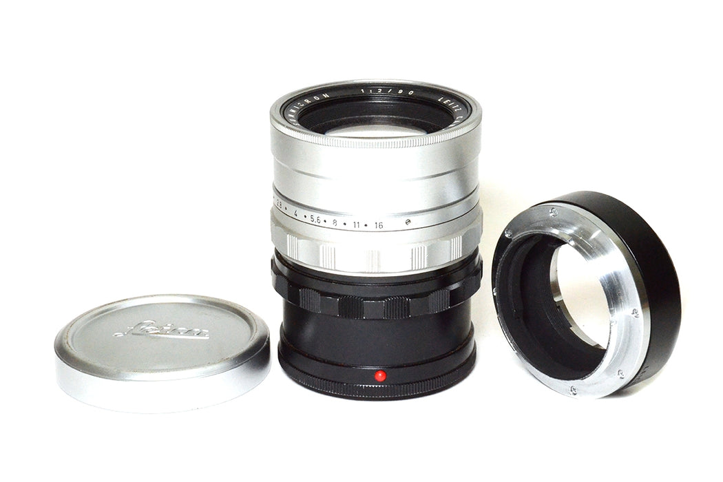 Obiettivo manuale Leica Summicron Canada 90mm f2 SILVER con converter M-R