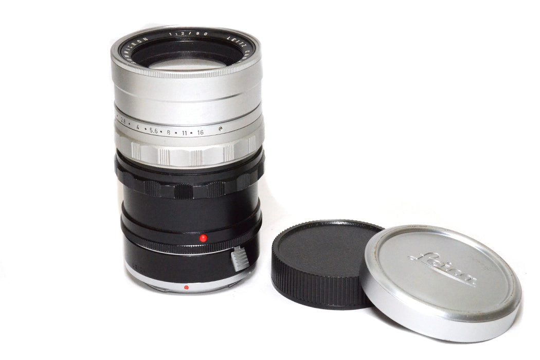 Obiettivo manuale Leica Summicron Canada 90mm f2 SILVER con converter M-R