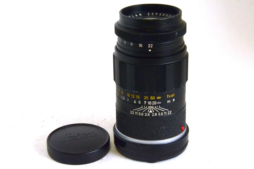 Leitz Wetzlar Leica Elmarit 90mm F2.8 M Mount Nero con Tappi