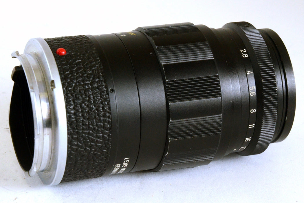 Leitz Wetzlar Leica Elmarit 90mm F2.8 M Mount Nero con Tappi