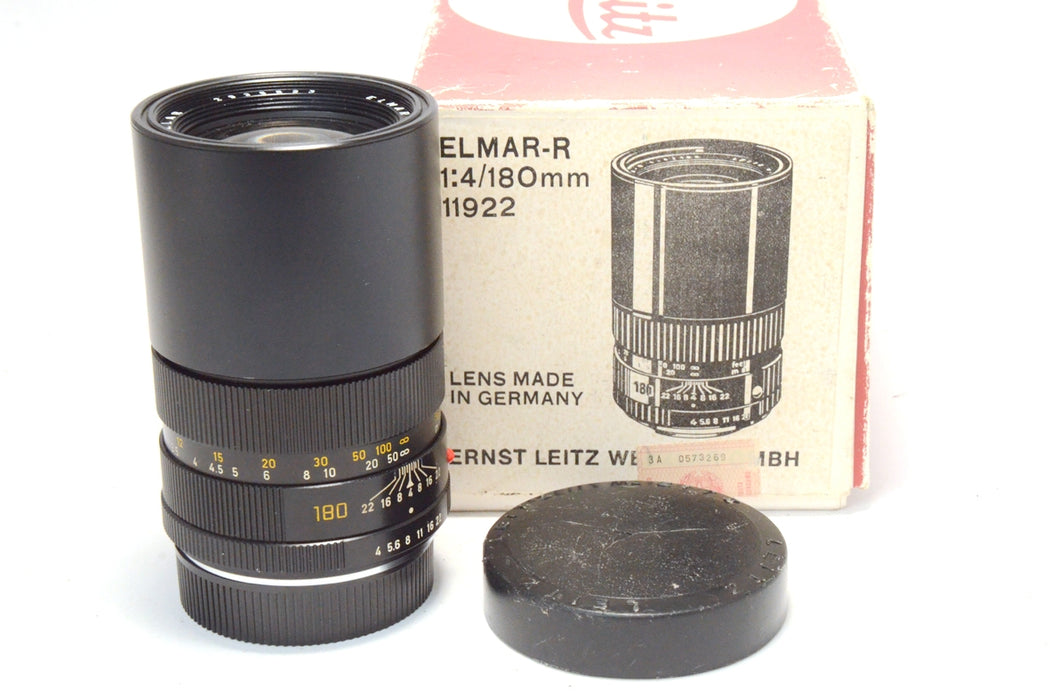 Leica Elmar-R 1:4 / 180mm 11922 con Tappi, 3 Camme scatolato