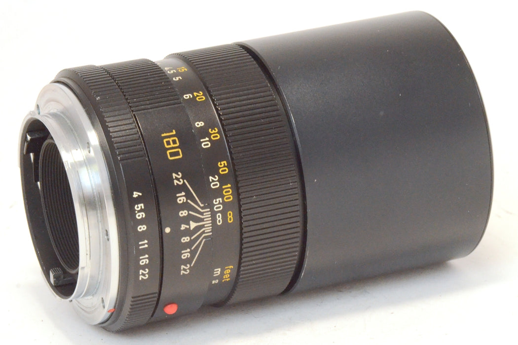 Leica Elmar-R 1:4 / 180mm 11922 con Tappi, 3 Camme scatolato