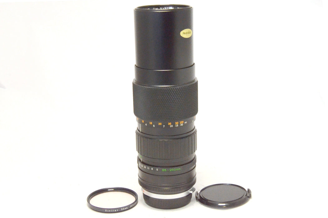 Olympus OM System 85-250mm F1:5 con Tappi e Filtro 100% Ok