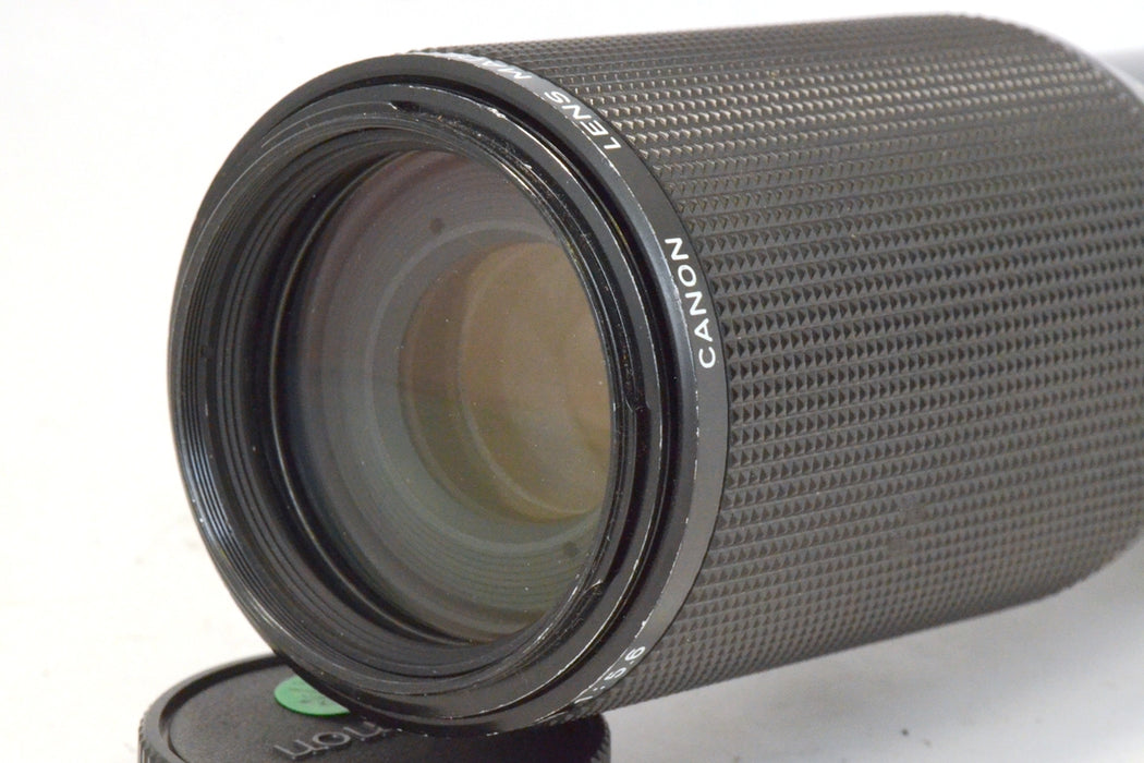 Canon FD Zoom 100-300mm F5.6. Obiettivo Zoom con Tappi Originali