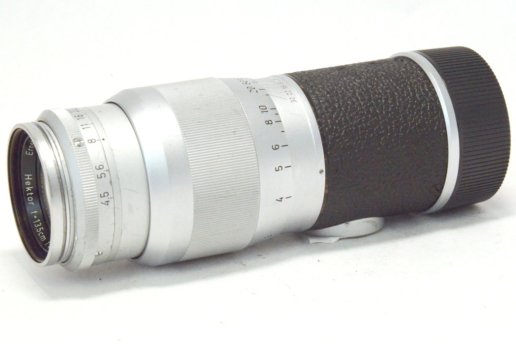 Leitz Leica Hektor 13,5cm f 4.5 (135mm1:4.5) M Mount Silver Tappi e Paraluce