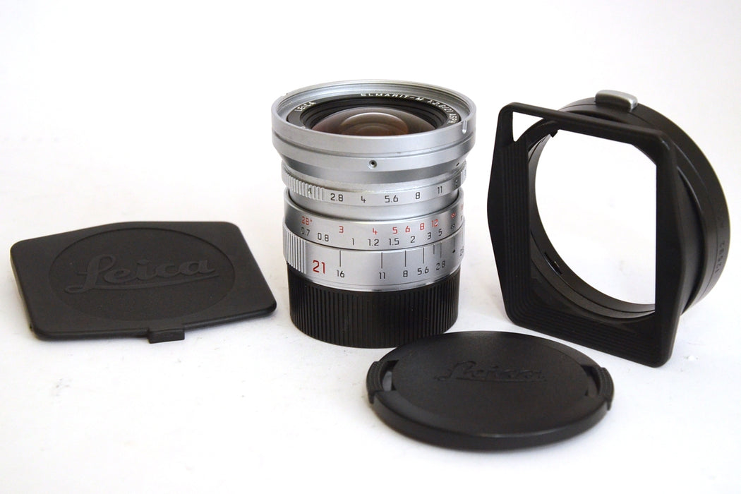 Leica 11897 Leitz 21mm F2.8 ELMARIT-M Asph. Silver Scatolato con Documenti