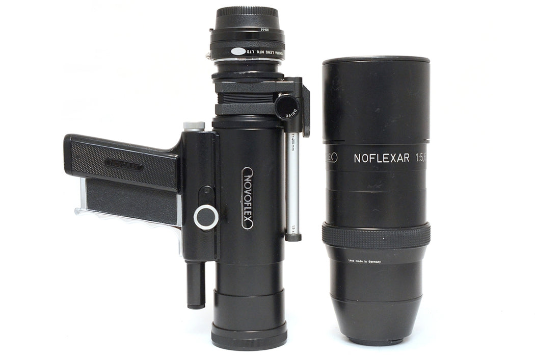 Novoflex Novoflexar 5.6 400mm con anello per Nikon e Duplicatore Telemore 95, Impugnatura e Valigia