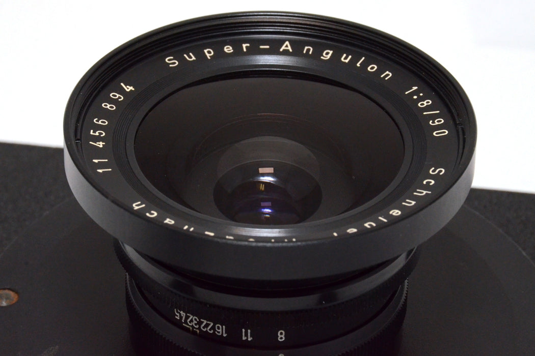 Shneider-Kreuznach Super Angulon 90mm F8 per Banco Ottico