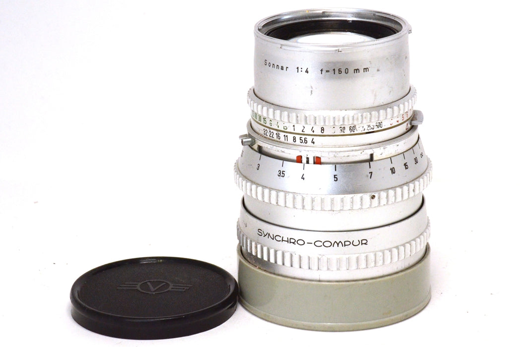 Hasselblad Zeiss Sonnar C 150mm F4 Cromo con Tappi