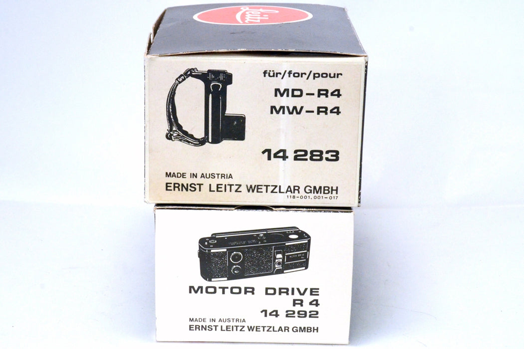 Leica Motor Drive R 4 + Impugnatura Con Scatole Funziona Perfettamente