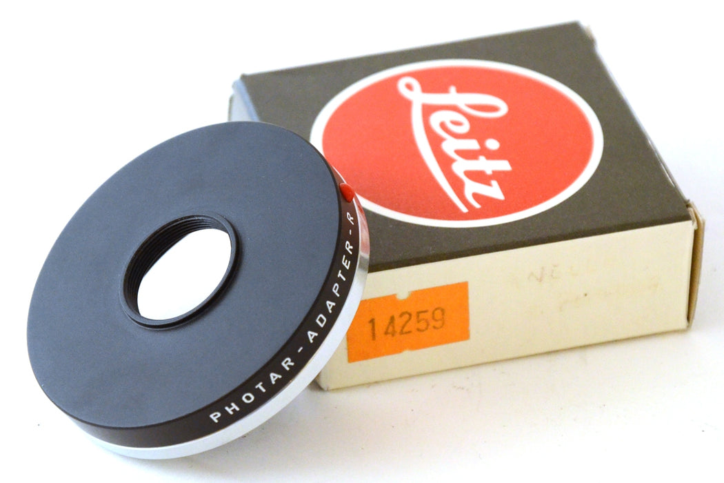 LEITZ Leica 14259 PHOTAR Adapter-R per Bellows. come nuovo Con Scatola