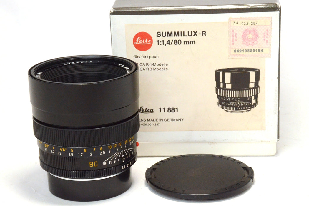 Leica Summilux-R 1:1.4/80mm 11881 Scatolato con Documednti. Immacolato