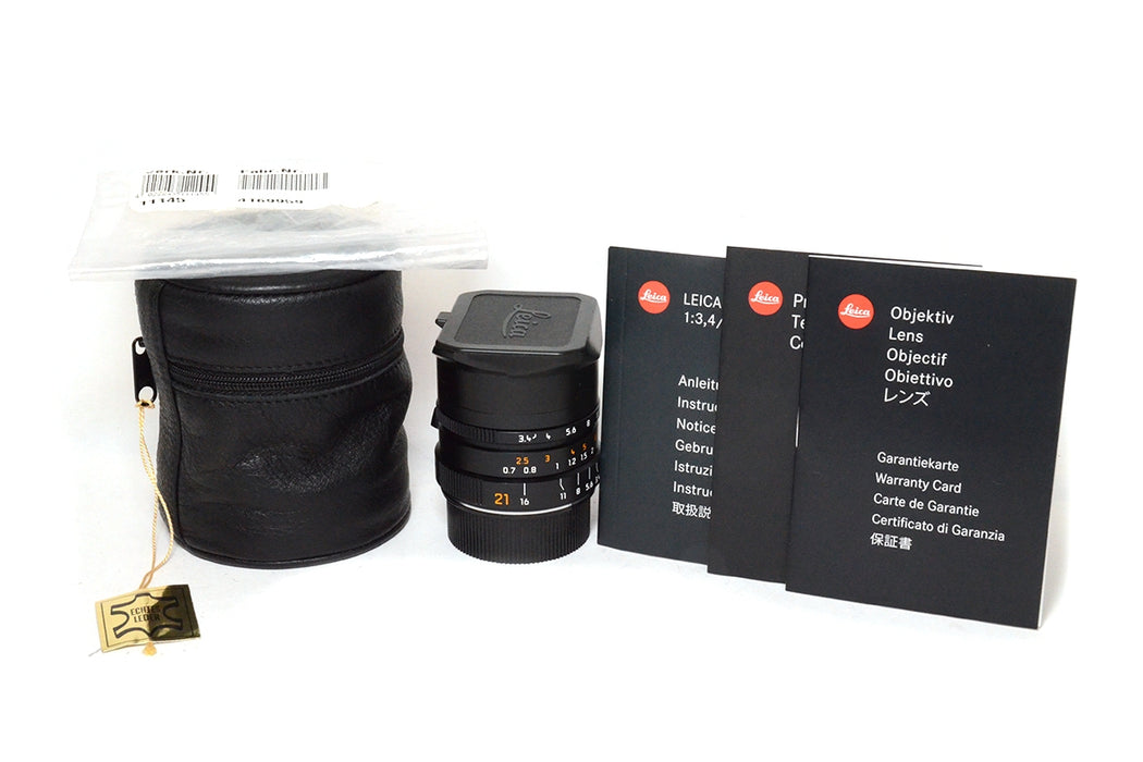 Obiettivo manuale Leica Super Elmar M 21mm F3.4 ASPH 11 145 Nero Bello Completo