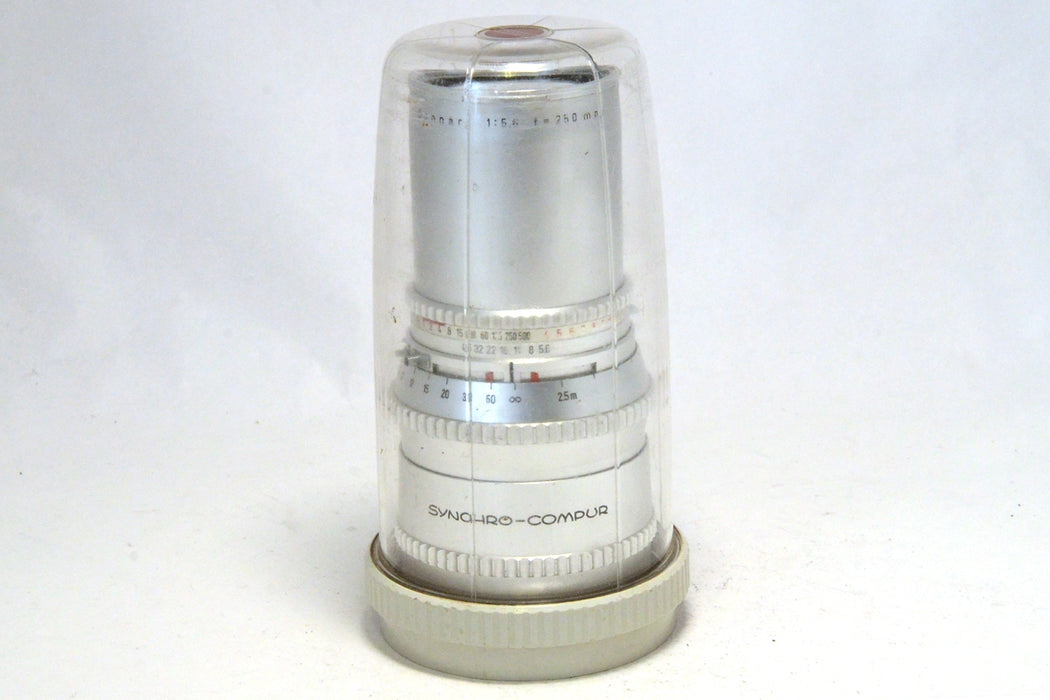 Hasselblad Zeiss Sonnar C 250mm F 5.6 Cromo In Campana in Plexiglass