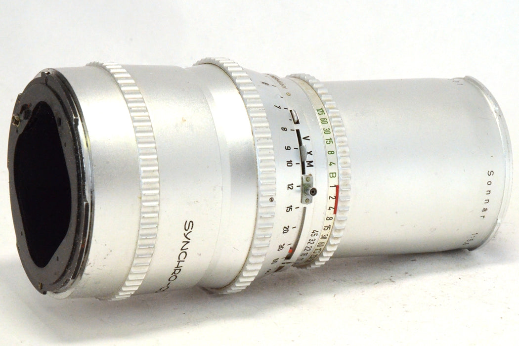 Hasselblad Zeiss Sonnar C 250mm F 5.6 Cromo In Campana in Plexiglass