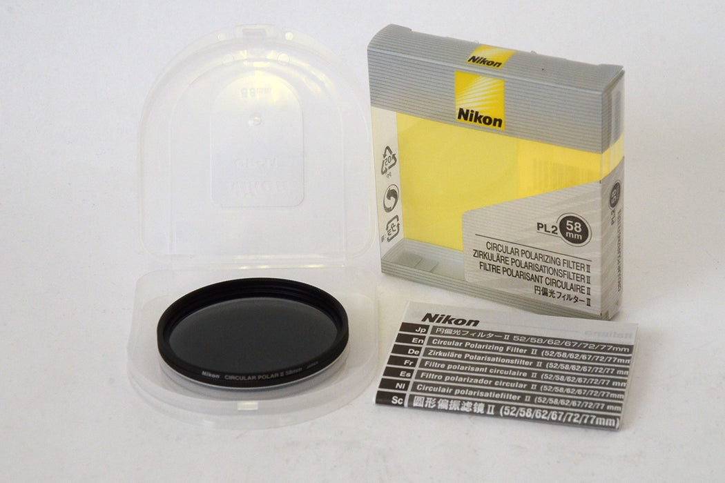 NIKON CIRCULAR POLARIZING FILTER II PL2 58MM