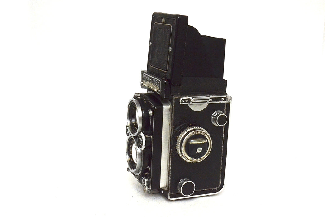 Fotocamera analogica Rolleiflex planar 75mm con documenti revisione