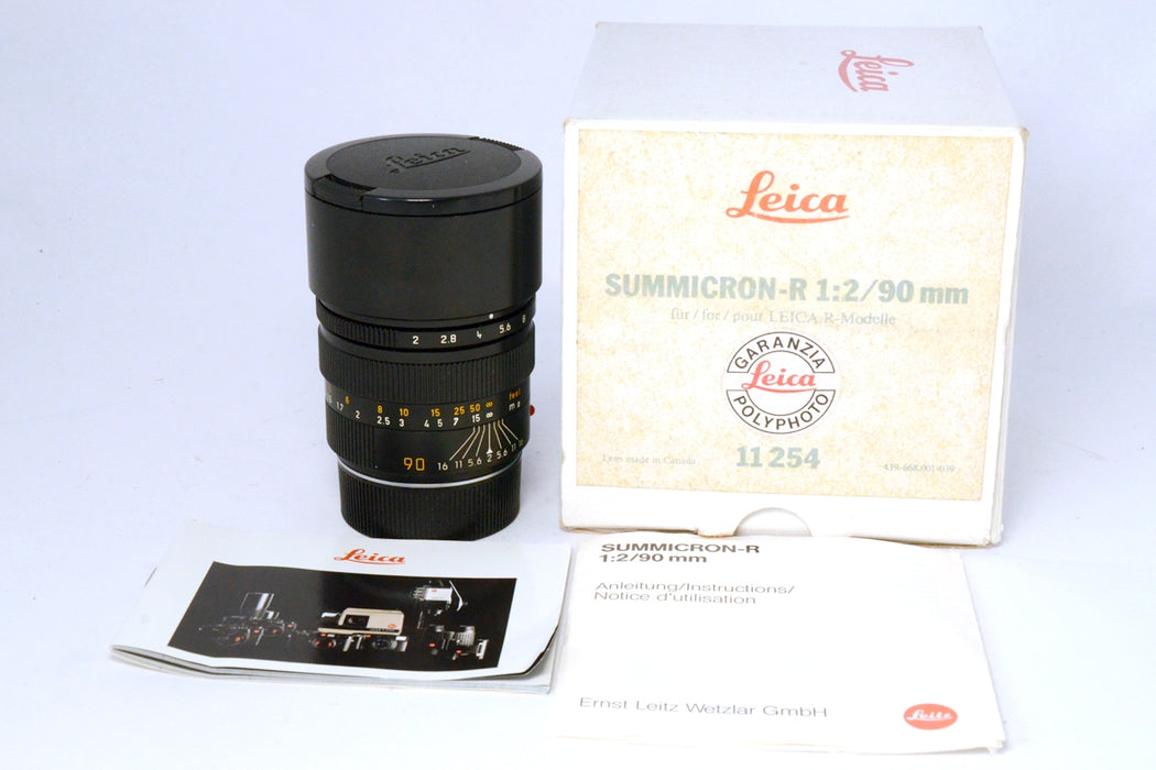 Leitz Leica Summicron-M 90mm F2. La Scatola non è la sua ma di un R