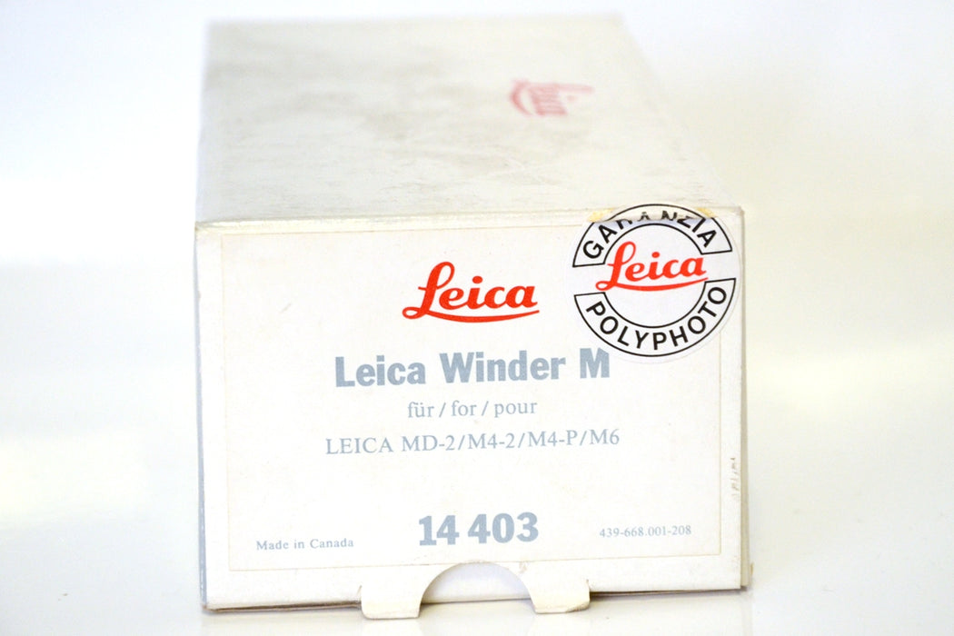 Leitz 14403 Leica Winder M Con Scatola MD-2 M4-2 M4-P M6 com nuovo