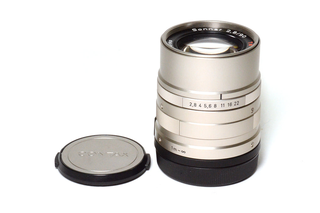 OBIETTIVO ZEISS SONNAR T 90MM F2.8 PER CONTAX G MOUNT SILVER - BELLISSIMO