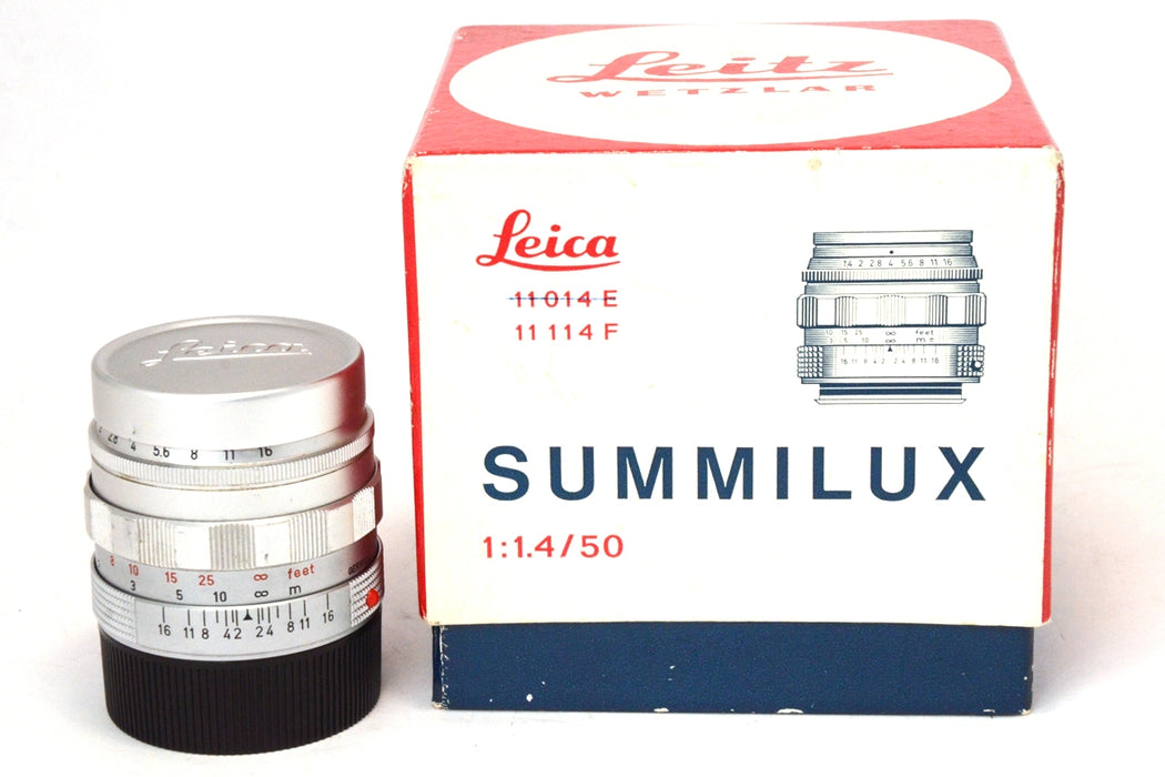 Leica 11114 Summilux 1:1.4 / 50 (50mm F 1,4) M Mount Silver Scatolato