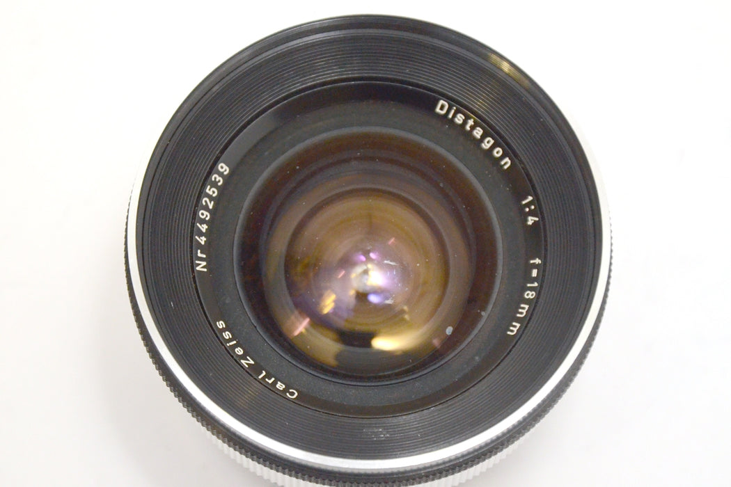 Carl Zeiss Distagon 18mm F4 Contarex Mount con Tappi Originali e Custodia