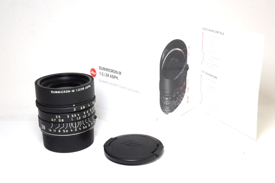 Obiettivo manuale Leica Summicron M 28mm F2 ASPH nero opaco 11725 BELLISSIMO