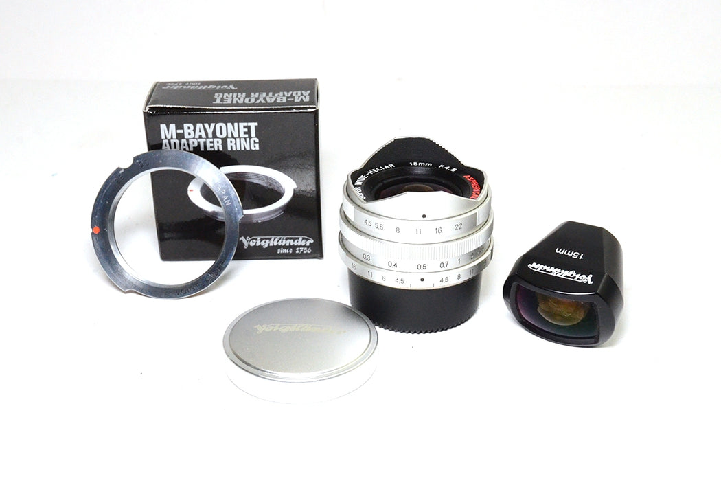 Obiettivo manuale Voigtlander Heliar 15mm F4.5 M39 con M Bayonet Ring