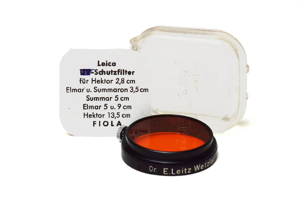 Filtro Leica rosso per Hektor 2.8, Elmar o Summaron 3.5cm, Summar 5cm, Elmar 5 o 9cm, Hektor 13.5