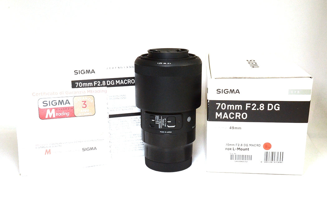 OBIETTIVO SIGMA 70MM F2.8 DG MACRO L MOUNT BELLISSIMO COMPLETO