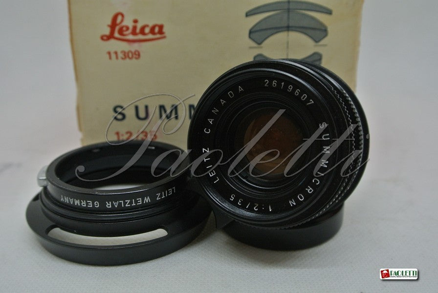 Leica Summicron -M 1:2 35 mm Mat:.2619.. 11309 ( 1973 ) Black Canada Usato