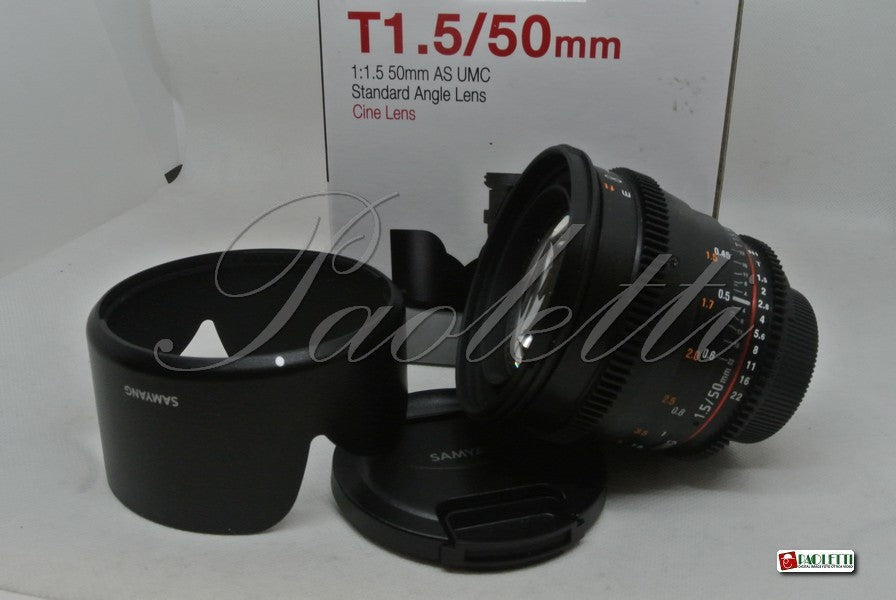 Samyang T 1.5 50 mm AS UMC Standard Angle Lens Cine lensUsato