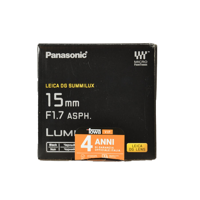 PANASONIC 15mm F 1.7 LEICA DG SUMMILUX ASPH. - USATO